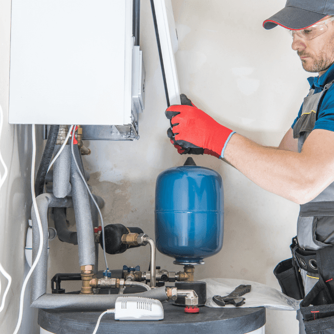 Montering af gasvandvarmer og vandmåler