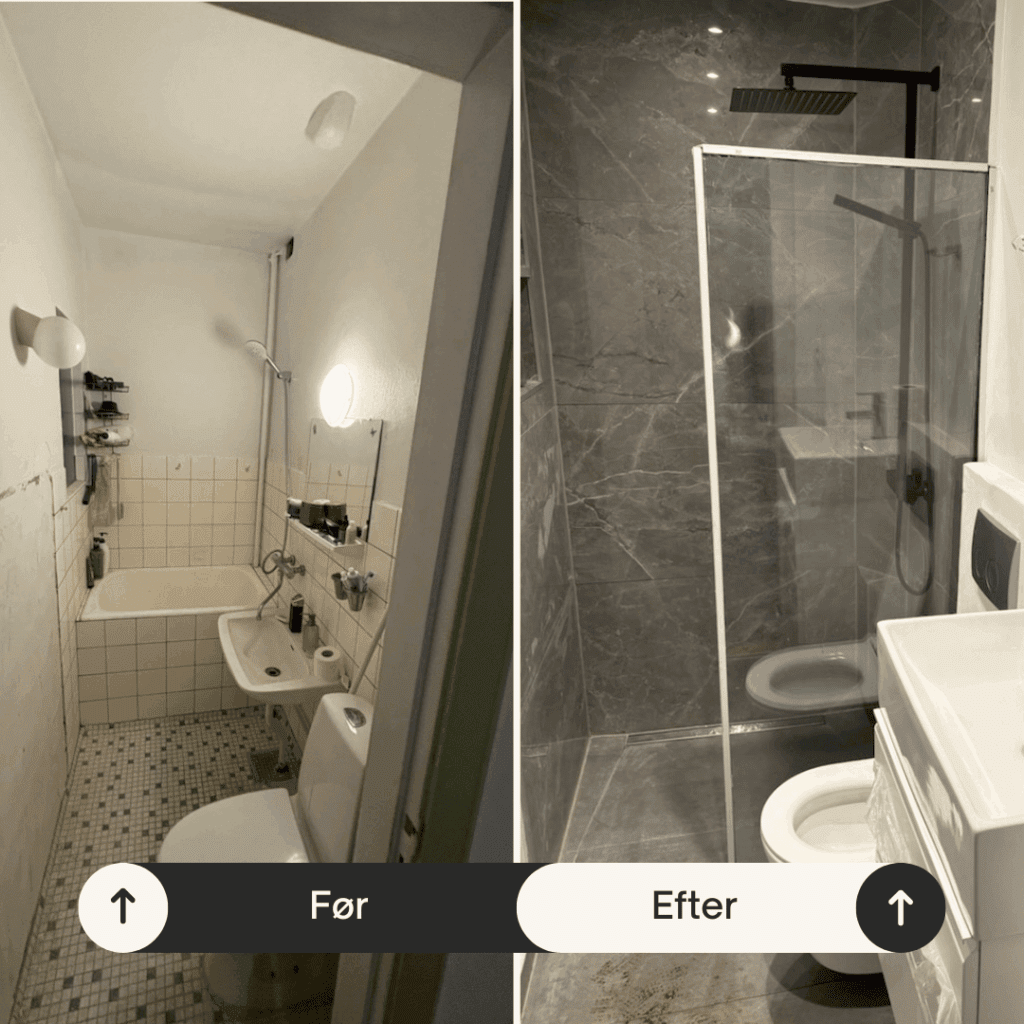 Bruserenovering Horsens - før og efter resultat